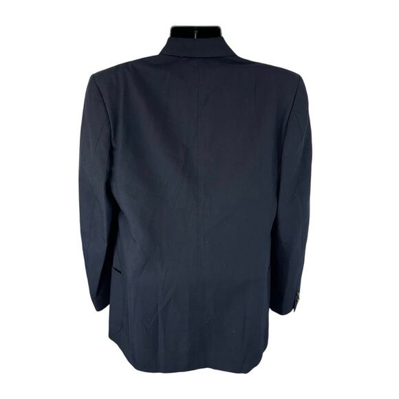 Pierre Cardin Double Breasted Blazer Navy Gold Buttons Size 38L Formal Office - Picture 2 of 11